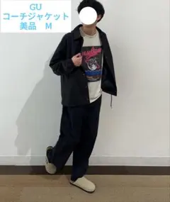 GU ブルゾン　BLACK　美品　　М　コーチジャケット　　ユニセックス