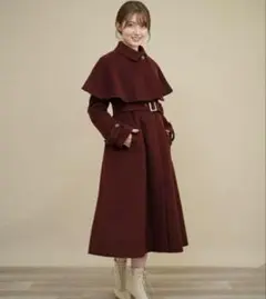 noela 2WAYケープウールコート