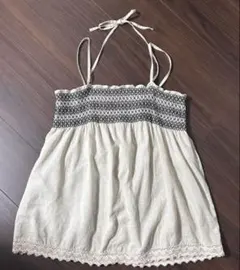 SM2 サマンサモスモス　スモッキングデザイン キャミソール クリーム色