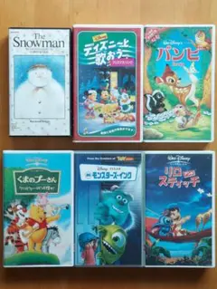 【アニメ】ディズニー・コレクション＋スノーマン（VHSビデオテープ計6本セット)