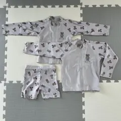 クマ柄ラッシュガード・ショートパンツセット