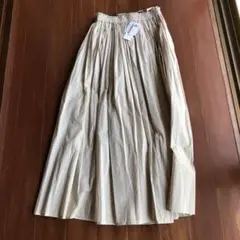 新品未使用タグ付き　ATTENTION. ベージュ ゴム入り ロングスカート