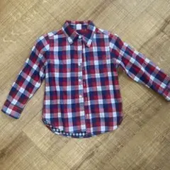 チェック柄長袖シャツ