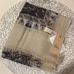 L's Scène ペイズリー柄 ストール　ウール100% 新品