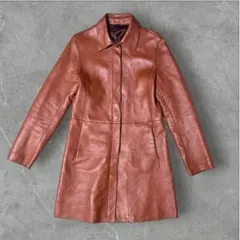 Archive Swag Leather Coat レザーコート ブラウン