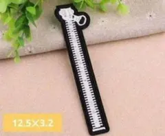 ファスナーワッペン２枚セット　ジッパー　チャック　アイロンワッペン