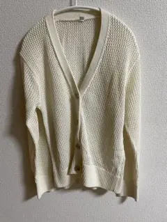 UNIQLO メッシュ編みカーディガン 150サイズ アイボリー