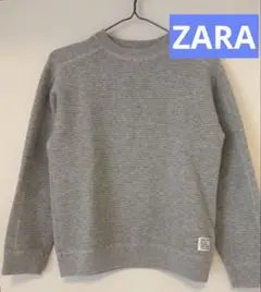 ZARA ザラ　グレー トレーナー　スウェット　ストライプ