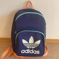 adidas アディダスリュック　ネイビー　オレンジ