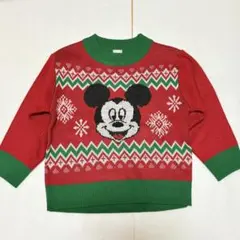 フタフタ　100 バースデイ　ディズニー　ミッキー　ニット　クリスマス　新品