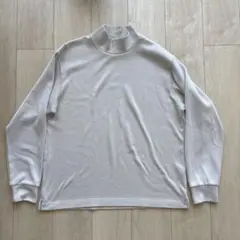 UNIQLO ソフトニットフリースモックネックT OFF WHITE L
