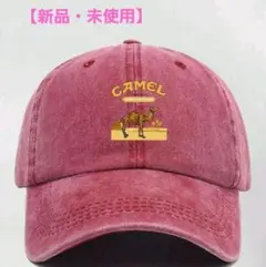 【新品・未使用】Camel カジュアルキャップ　バーガンディ