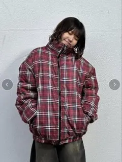 地底人オンライン 赤チェック アウター リバーシブルカジュアルジャケット 地底人オンライン リバーシブルカジュアルジャケット M チェック