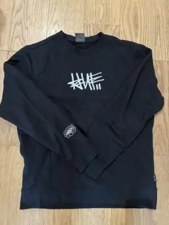 グ*チ様 HUF スウェット L ブラック 刺繍ロゴ トレーナー ストリート 古