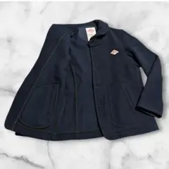 良品 ダントン ウールモッサ メルトンコート おでかけ 旅行 ネイビー Ｌ 雪冬