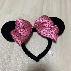 ディズニー レオパード柄 カチューシャ　ヒョウ柄　ピンク