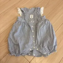 ストライプ柄ロンパース 70-80cm