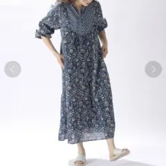 SHIPS別注】BINDU:〈手洗い可能〉プリントギャザー ブラウス 24SS 