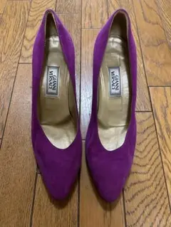 GIANNI VERSACE スエード パンプス パープル 35.5のサムネイル