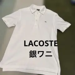 銀ワニ☆LACOSTE☆ラコステ☆ボタンダウンポロシャツ☆シルバーロゴ4