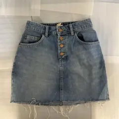 ROXY デニムミニスカート ボタンフロント