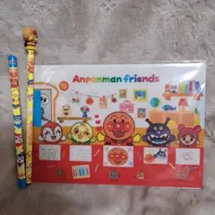 【新品】アンパンマン クリアファイルと鉛筆2本セット