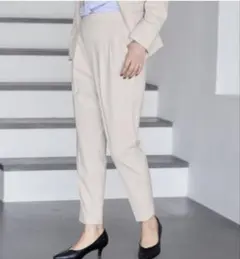 グローバルワーク　ウツクシルエットテーパードパンツ