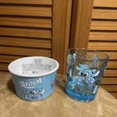 新品　ディズニー　スティッチ メラミンボウル　コップ