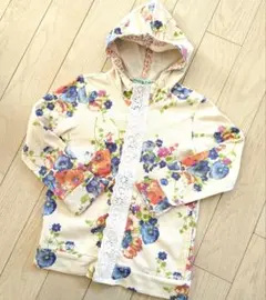 hakka kids フラワープリント パーカー 120　ハッカ