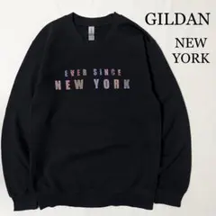 NEW YORK ニューヨーク カラフル スウェット ブラック GILDAN