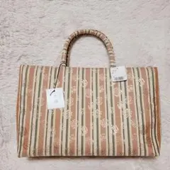 【新品】和装バッグ 金襴 伝統裂 ハンドバッグ 金糸 ストライプ 花