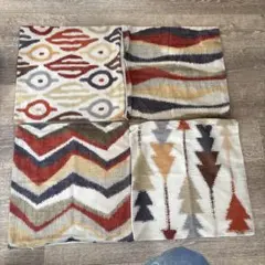 幾何学模様 クッションカバー 4枚セット