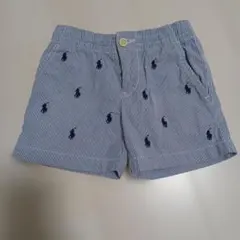 POLO ストライプ刺繍半ズボン