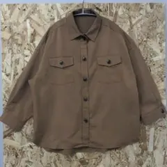 INGNI　ブラウンオーバーサイズシャツジャケット