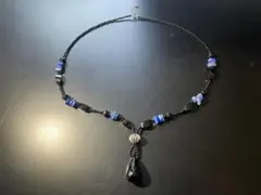 オニキス×ラピスラズリ 天然石ネックレス 44.1g ブラック系