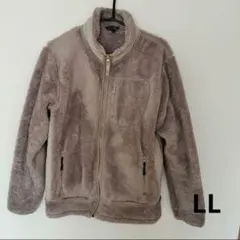 ベージュ フリースジャケット LLサイズ