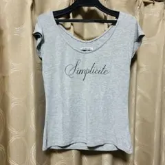 LIP SERVICE ロゴTシャツ グレーのサムネイル