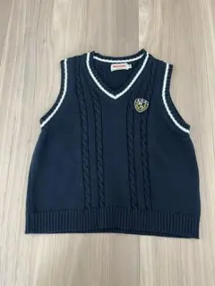 ミキハウス ネイビー Vネックベスト 110