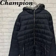 【ビンテージ】Champion チャンピオン 中綿 ナイロンジャケット ブラックのサムネイル