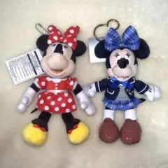 ミニー　ぬいぐるみバッジ2点セット