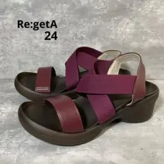 【新品】 Re:getA リゲッタ コンフォートサンダル Lサイズ ワインのサムネイル