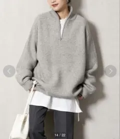 ハーフジップ スウェット