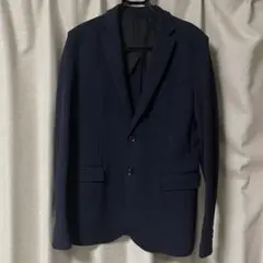 定価6万　junhashimoto テーラードジャケット　ジャージ　ネイビー　4のサムネイル