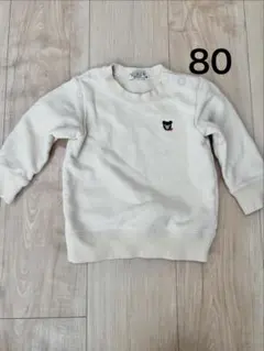 MIKI HOUSE DOUBLE クマ刺繍 トレーナー 80 ミキハウス