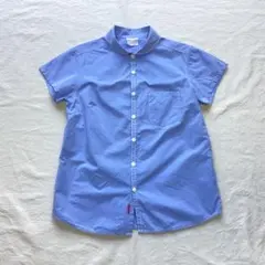 NATURAL LAUNDRY チビ襟 フレンチスリーブ コットンシャツ 2のサムネイル