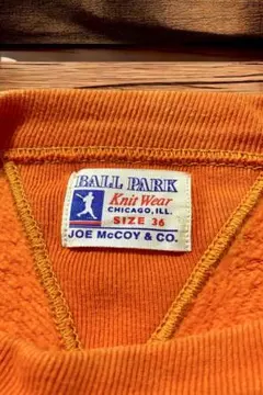 JOE MAcCOY’S BALL PARK リバースウィーブスウェット前期タグのサムネイル