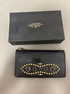 CALEE スタッズ レザー ロングウォレット