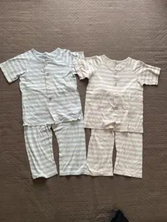 無印良品子供パジャマ綿100%125~140cm 2枚セット