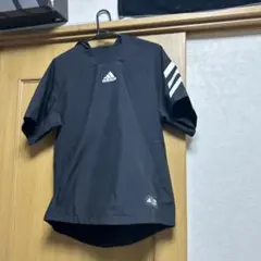 adidas フード付き半袖Tシャツ Lサイズ ブラック