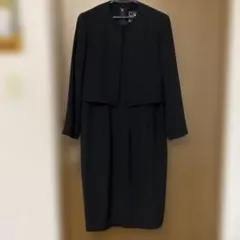 東京ソワール　ブラックフォーマル半袖ワンピース　長袖ジャケット　ボレロ